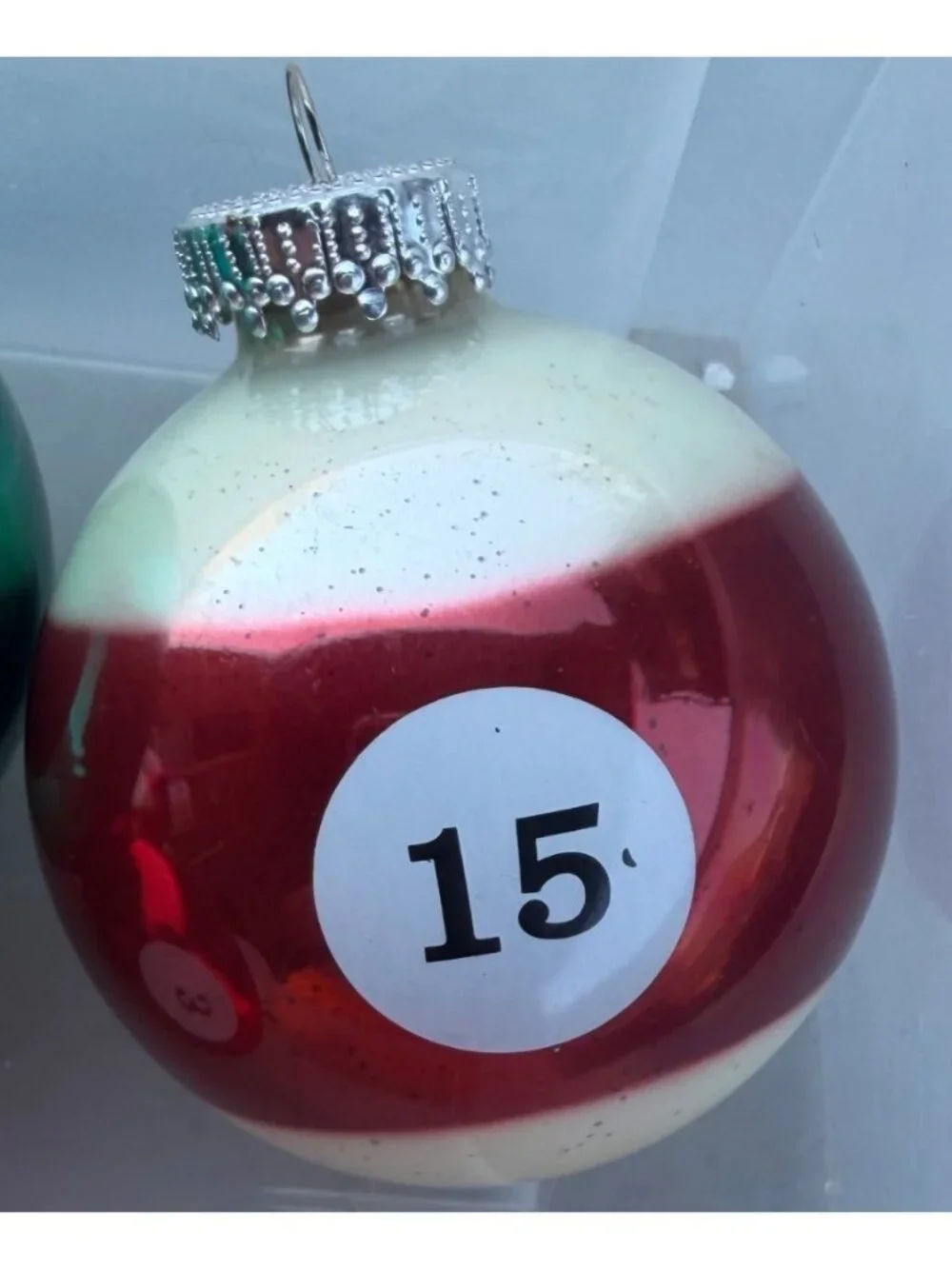 10-pc. Billiard Glossy Metallic Christmas Ball Ornaments 2.5/3.25
